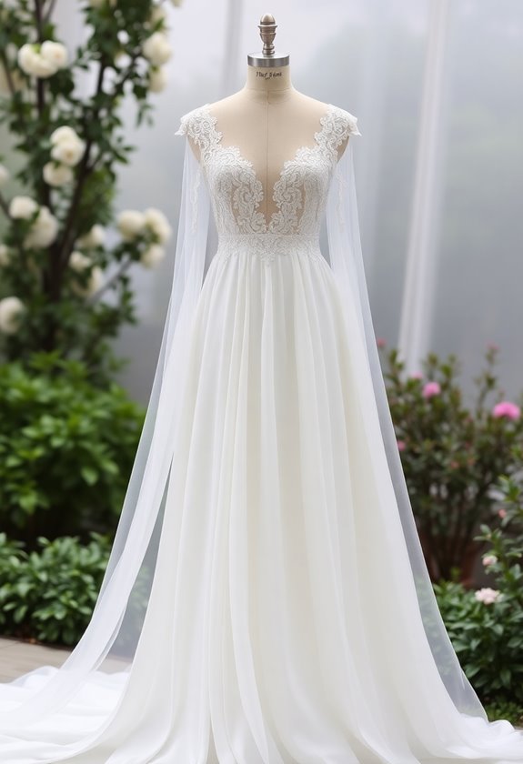 a line wedding dress elegance
