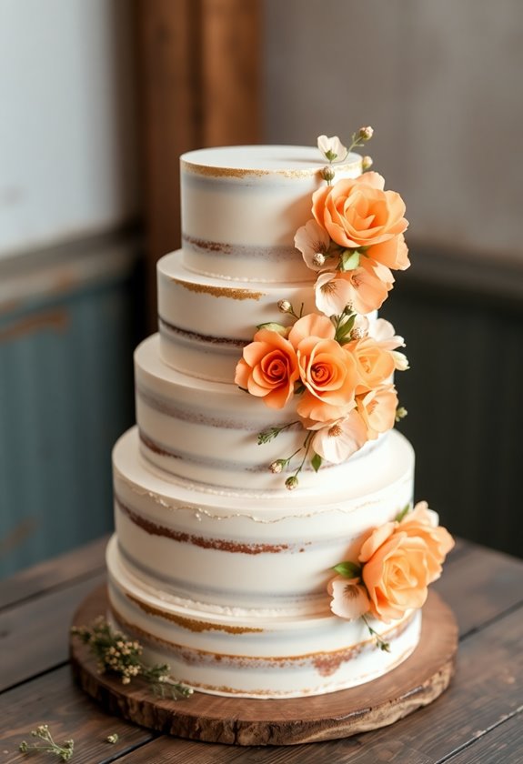almond apricot wedding cake