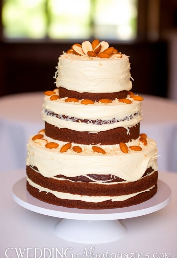 almond joy wedding cake