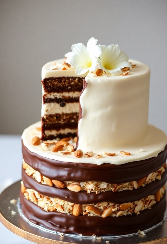 almond joy wedding cake