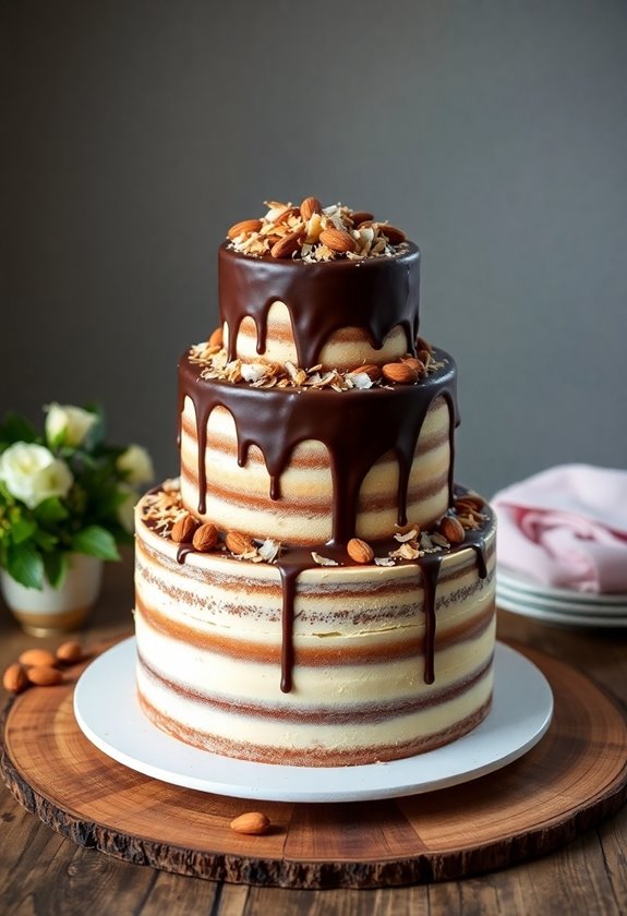 almond joy wedding cake