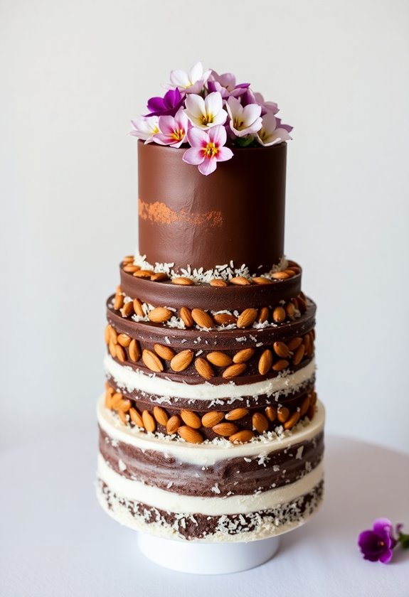 almond joyful wedding cake