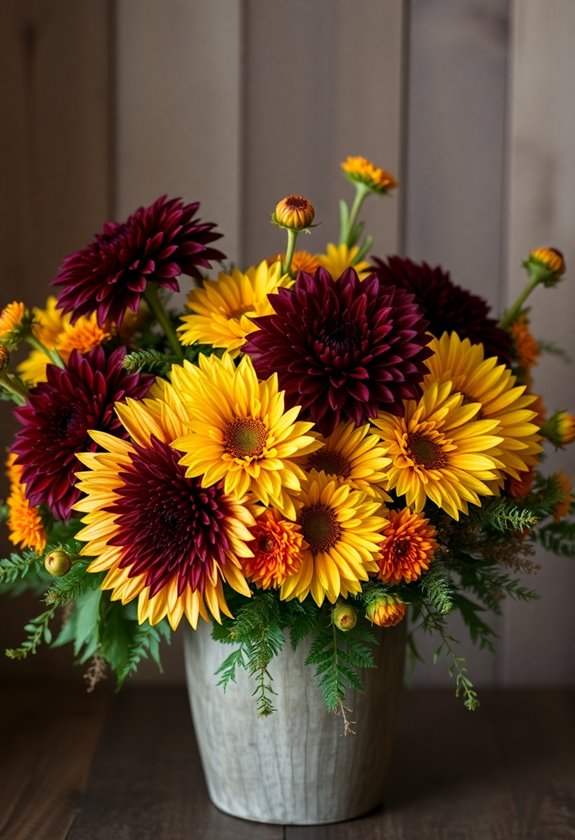 autumn wedding floral arrangements