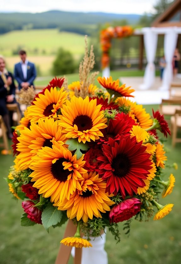 autumn wedding floral selections