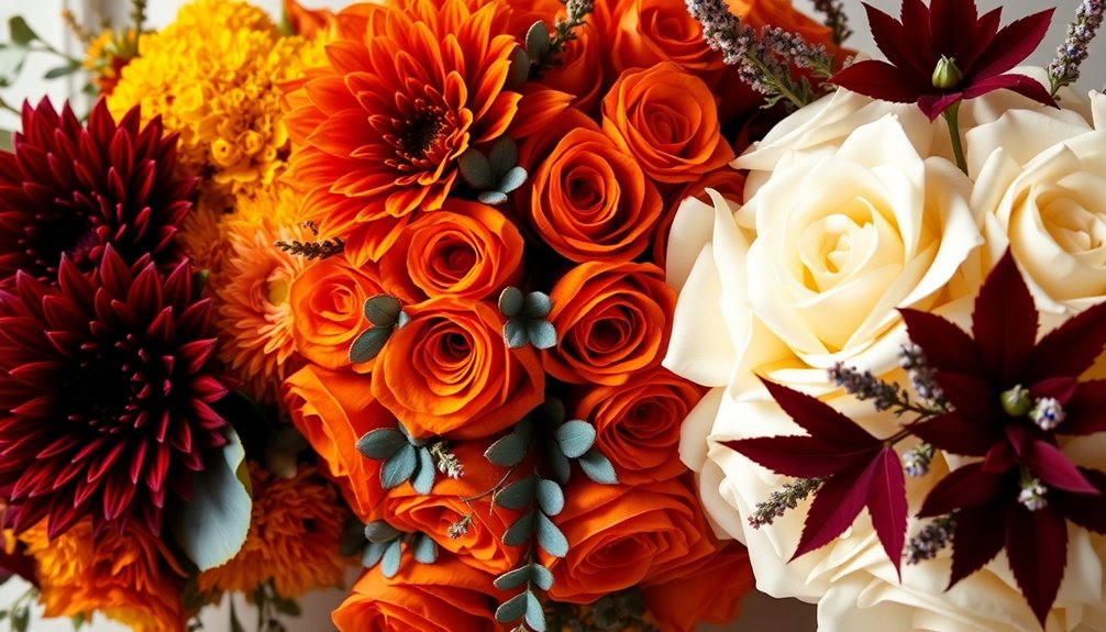 autumn wedding flower arrangements