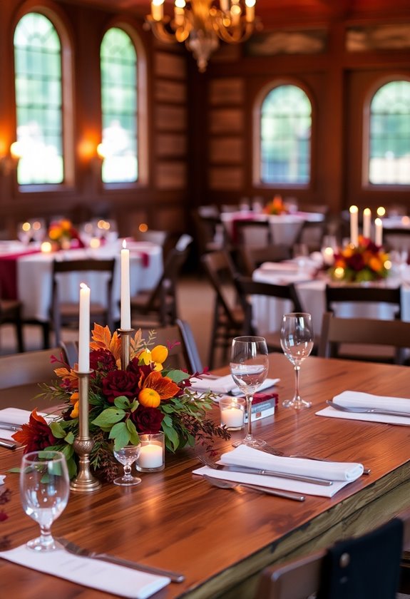 autumn wedding reception planning