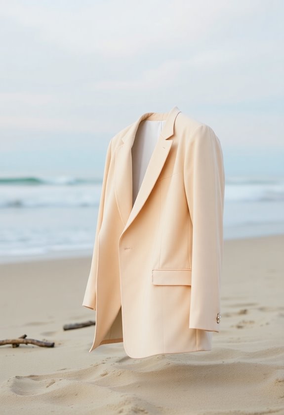 beach wedding blazer style