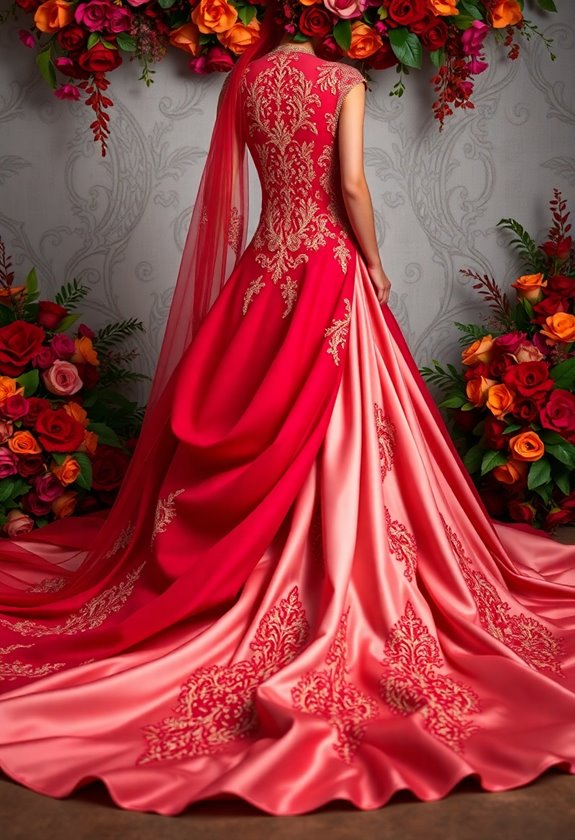 bold wedding dress colors