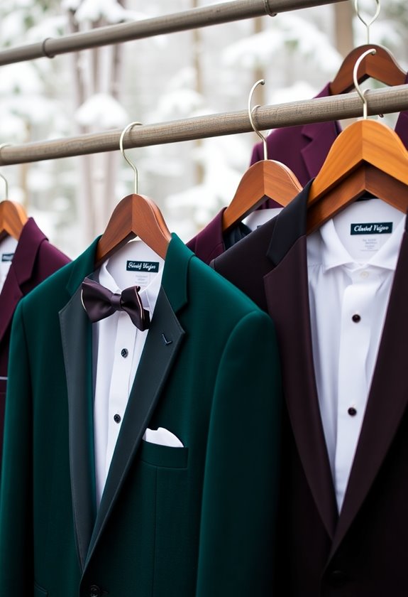 bold winter wedding colors