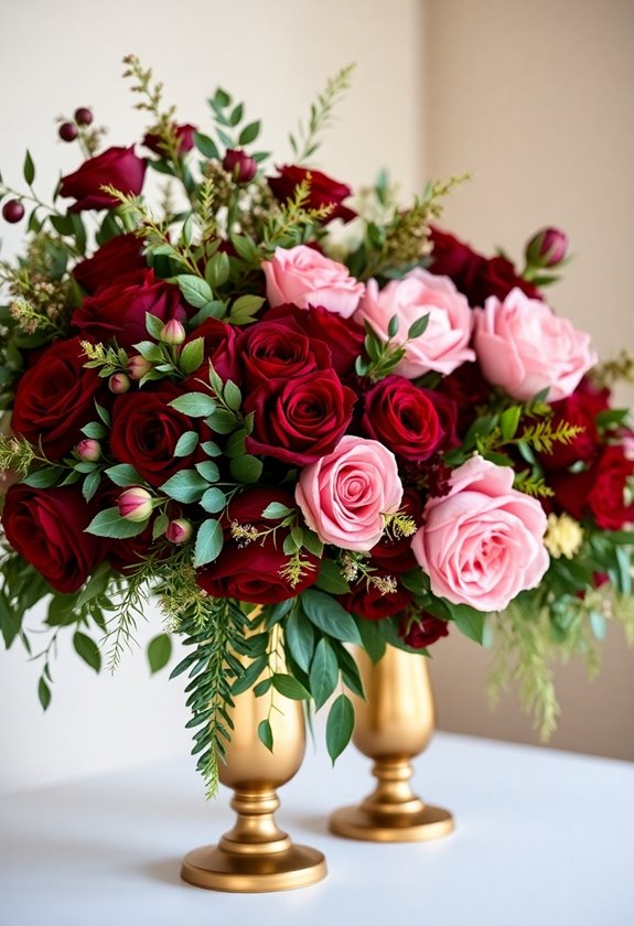 burgundy and blush wedding elegance