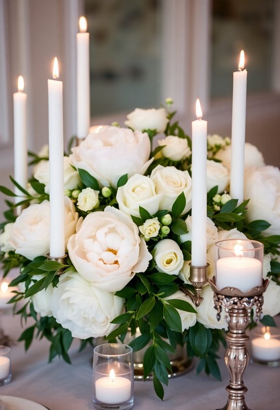 candlelit floral display elegance