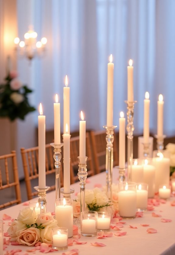 candlelit romantic wedding ambiance