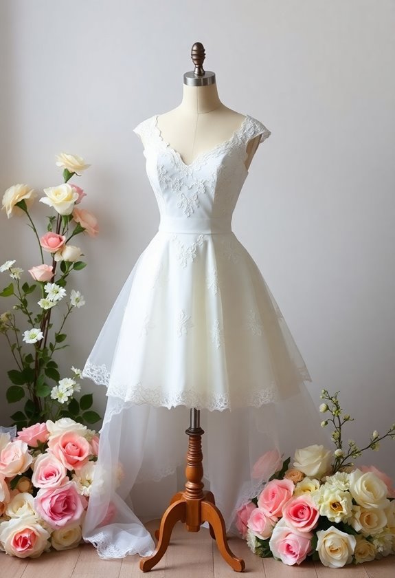 charming short bridal gowns