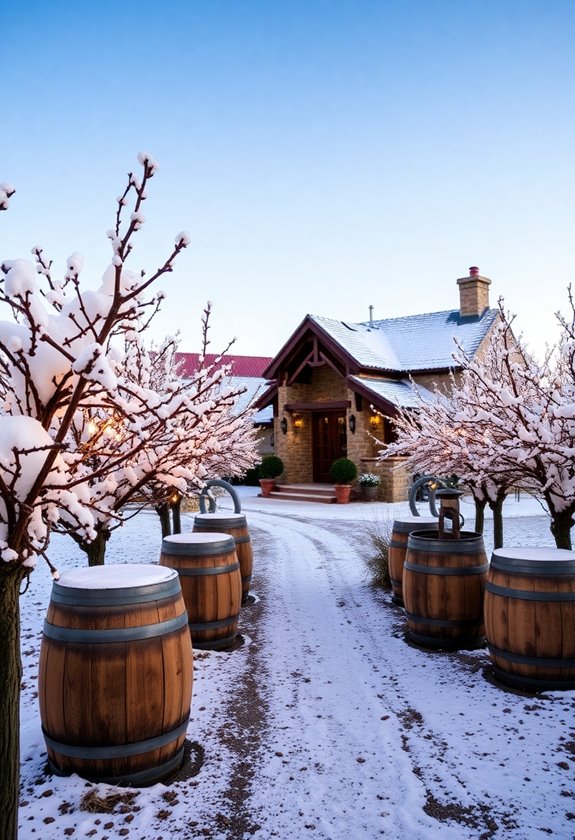 charming winter vineyard wedding