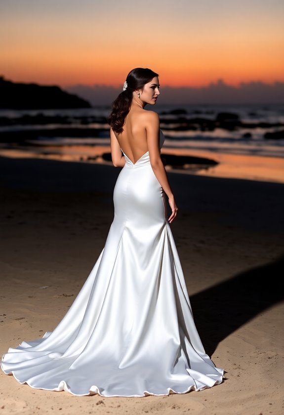 chic beach wedding attire