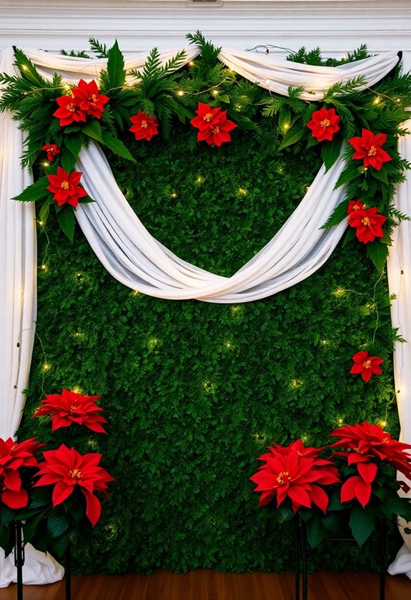 christmas wedding backdrop ideas