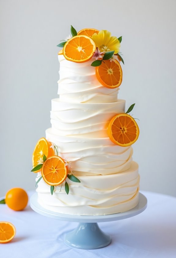 citrus zest cream cheese cake