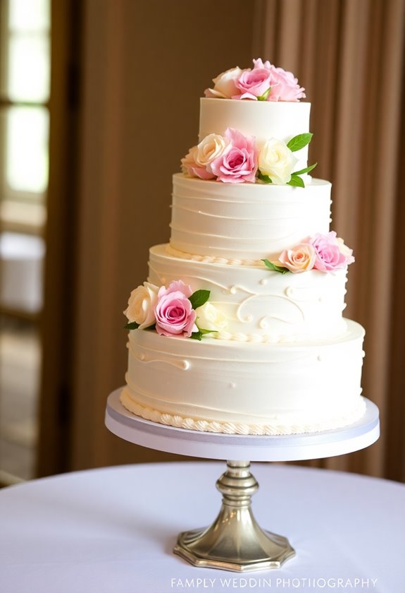 classic buttercream wedding cake