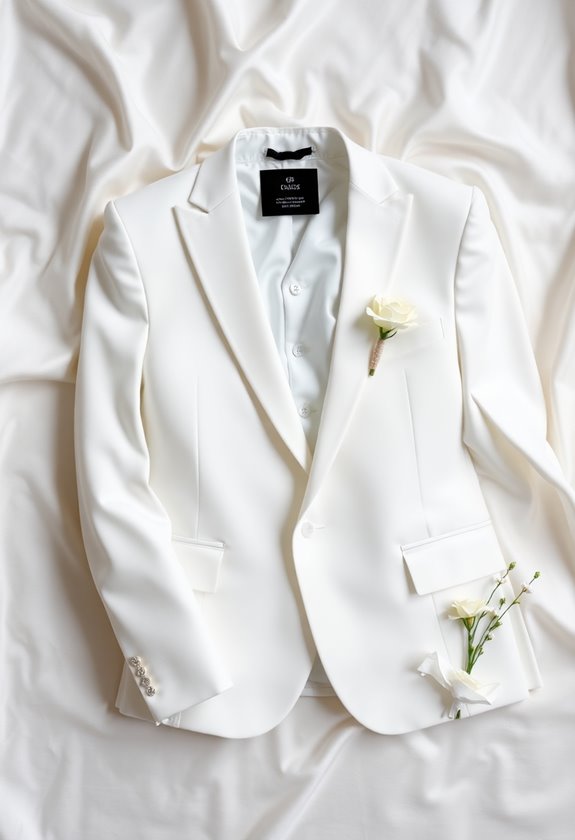 classic white tuxedo elegance