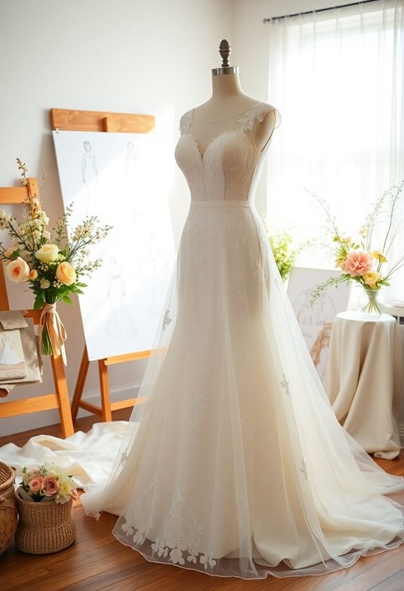 collaborate for custom wedding dress