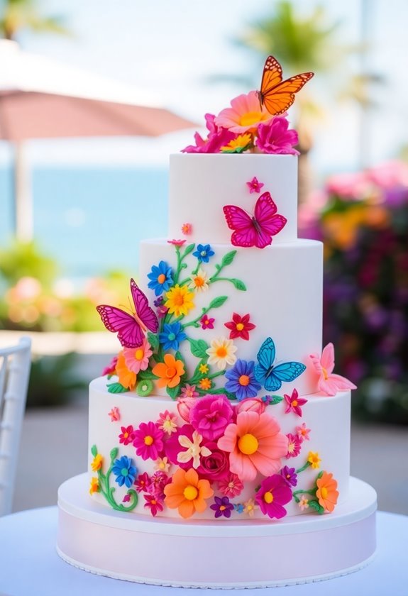 colorful fondant cake designs