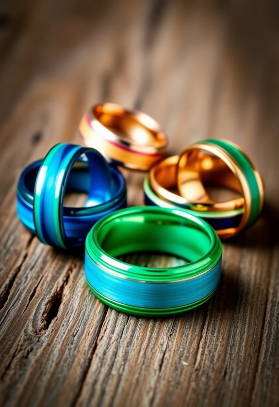 colorful wedding band options