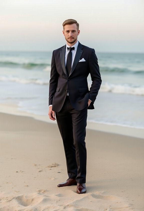 comfortable stylish beach tuxedo