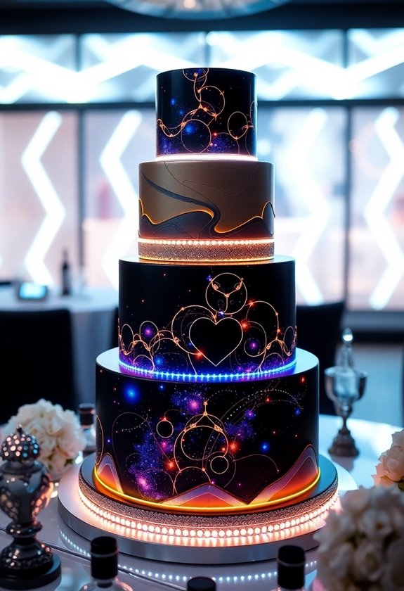 cosmic themed wedding cake ideas