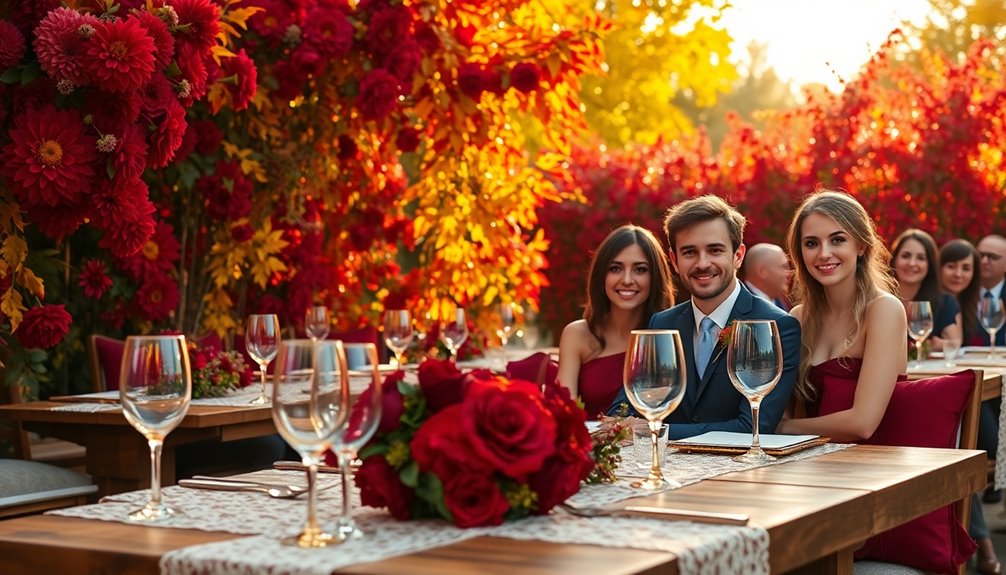 cozy autumn wedding details