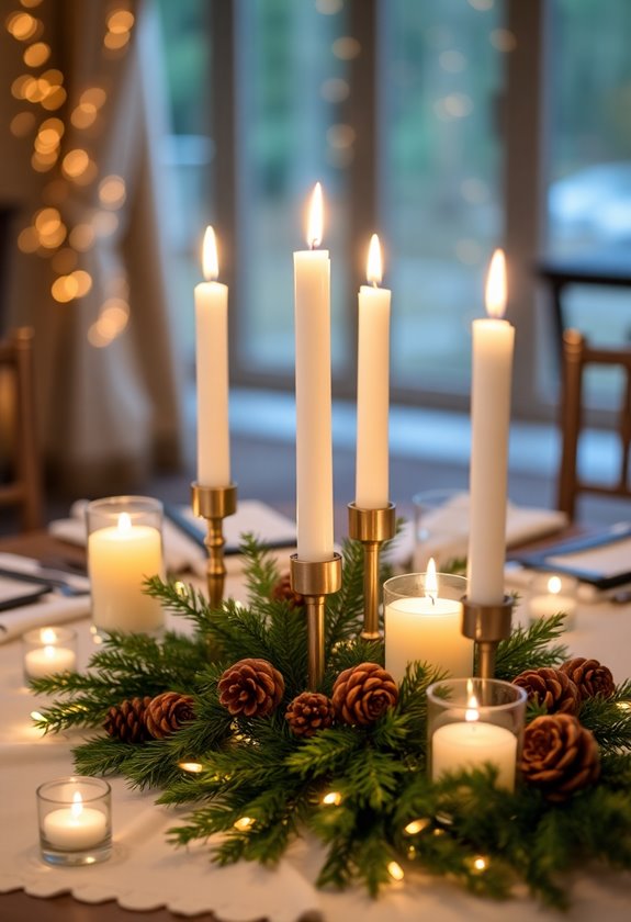 cozy candle centerpiece ideas