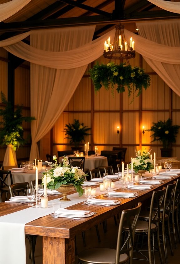cozy indoor wedding decor