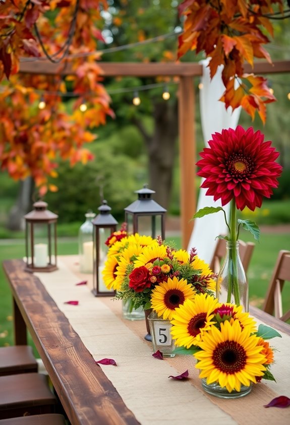 cozy vintage fall wedding