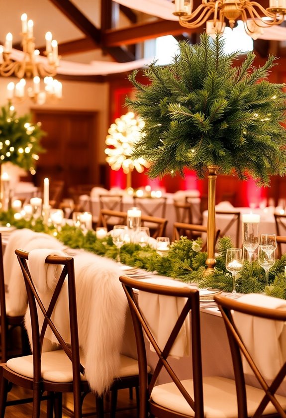cozy winter wedding decor