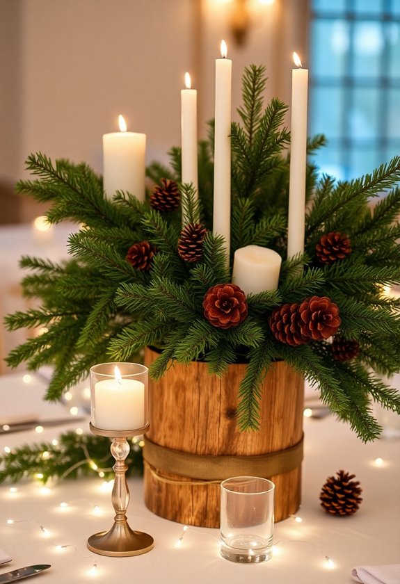 creative christmas wedding centerpieces