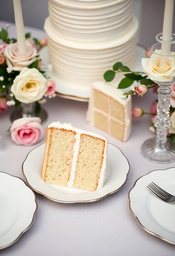 creative wedding cake presentation