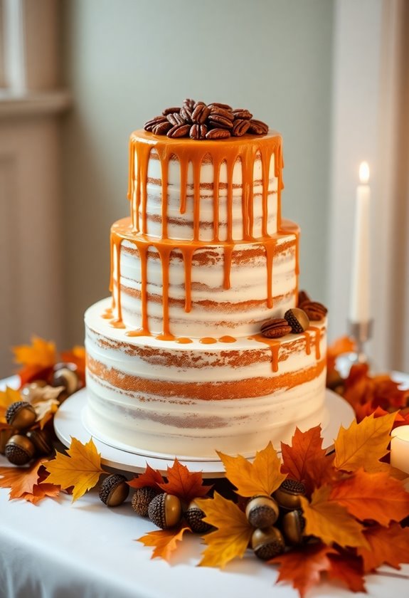 delicious autumn inspired wedding cake