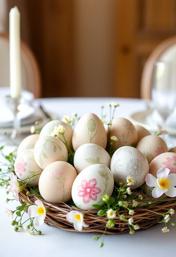 diy painted easter centerpieces