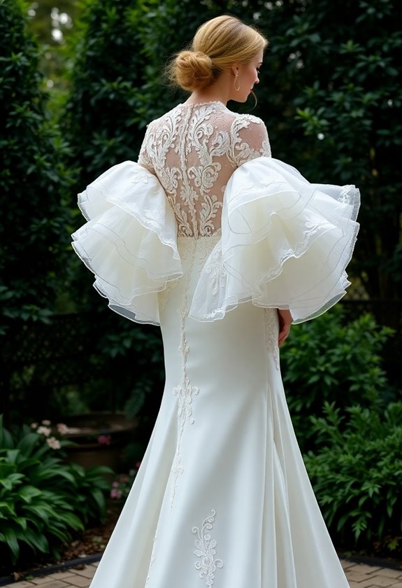 dramatic sleeves for weddings