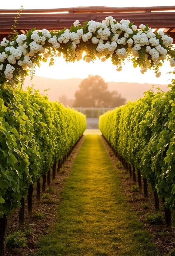 dreamy vineyard wedding backdrop