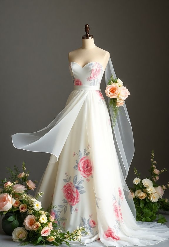 dreamy watercolor floral gowns