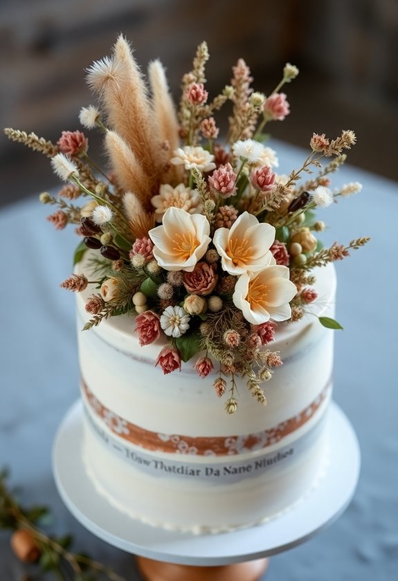 dried botanicals for wedding cakes