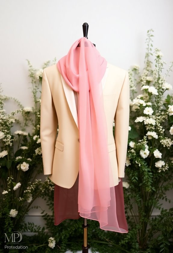 dusty rose and beige elegance