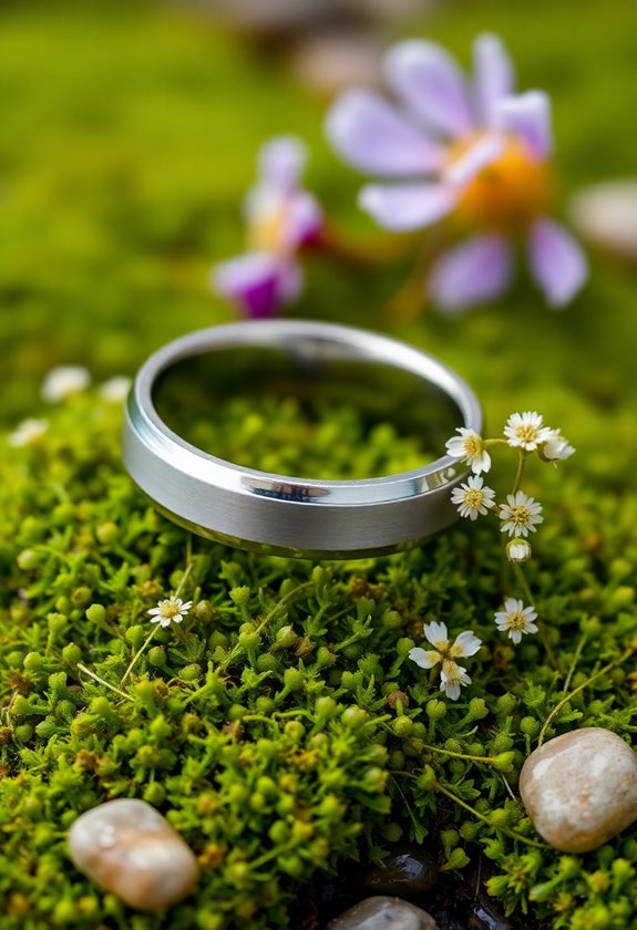 eco friendly titanium wedding band