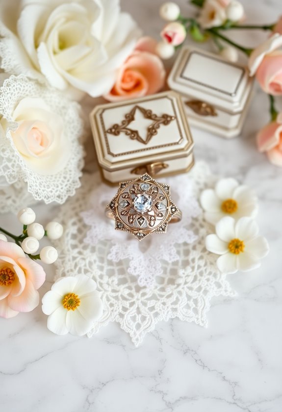 edwardian vintage wedding rings