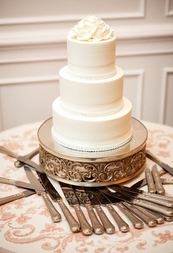 effortless wedding cake slicing
