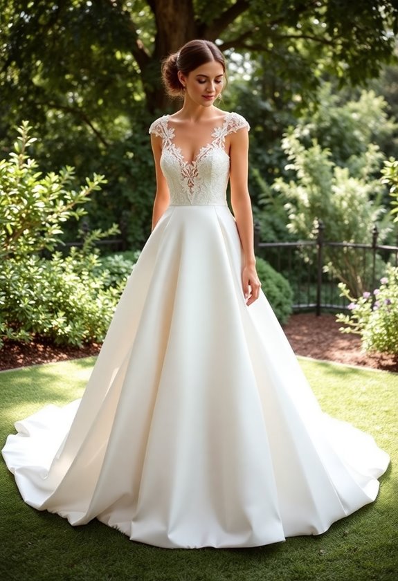 elegant a line wedding gowns