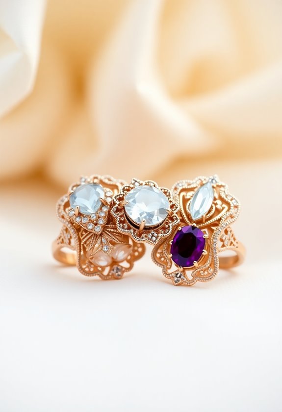 elegant edwardian filigree rings