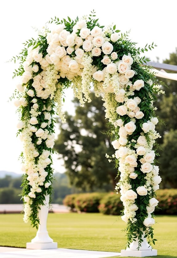 elegant floral arch decor