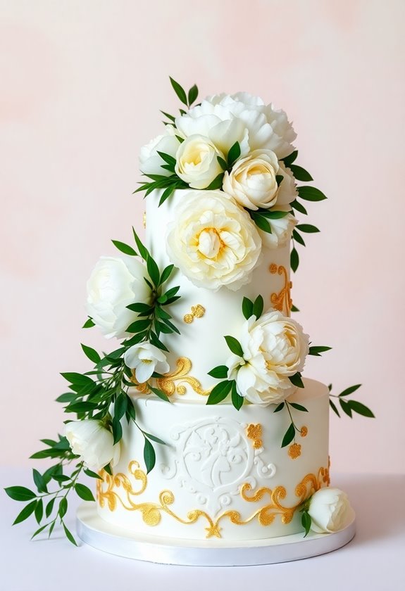 elegant floral cake decoration