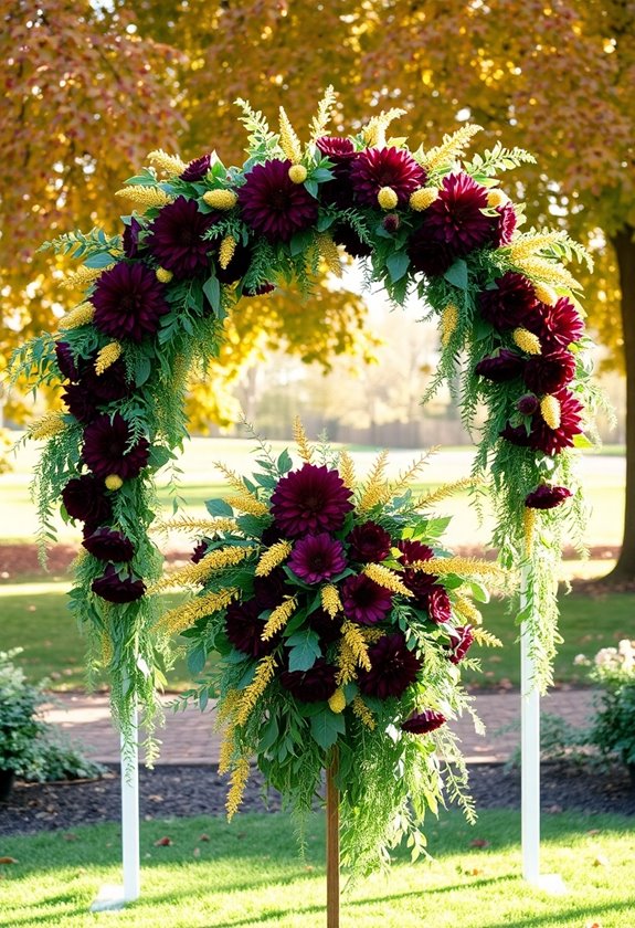 elegant floral ceremony arches